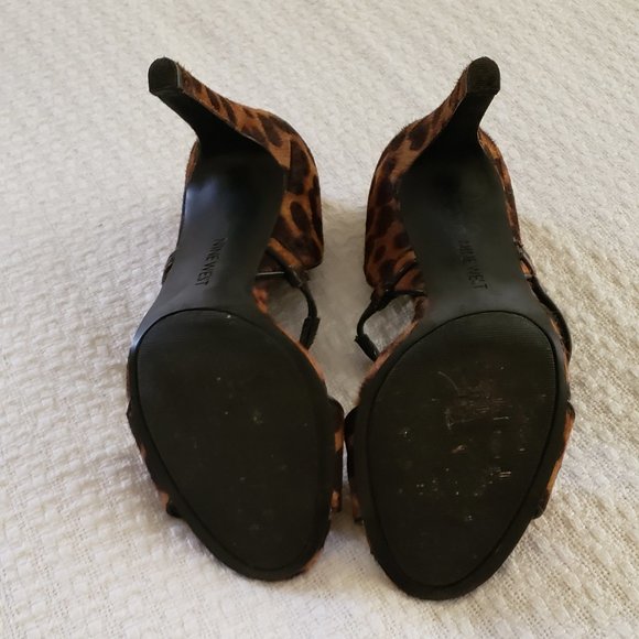 Nine West Leopard Print Heels Size 5.5 - Picture 4 of 4